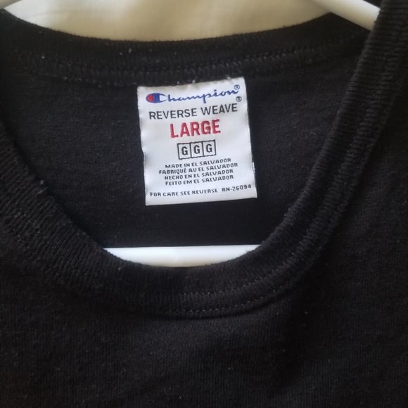 Black Champion Reverse Weave Tee - Picture 2 of 3